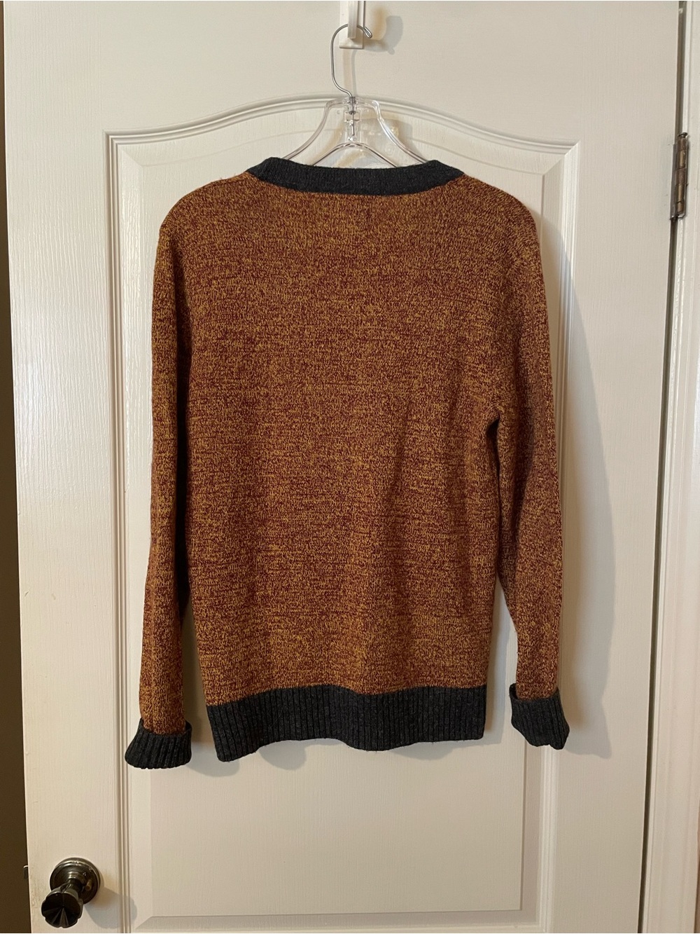 O’Hanlon Mills Lambswool Blend Cardigan XS Rust Marled Cabin Core Fall NWOT - Picture 7 of 7